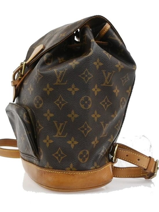 LOUIS VUITTON Montsouris MM Backpack Bag Monogram Leather Brown M51136 13CA842 main image 8